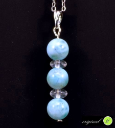 Larimar přívěšek kuličky 8 mm AAAAA kvalita